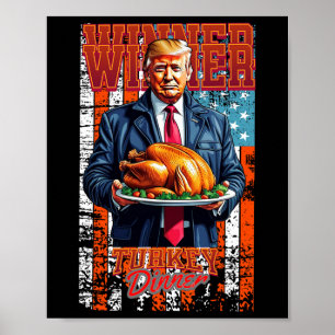 Gewinner Türkei Abendessen Erntedank Trump Poster