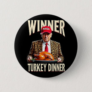 Gewinner Türkei Abendessen Funny Trump Button