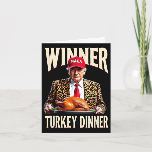 Gewinner Türkei Abendessen Funny Trump Karte (Vorderseite)