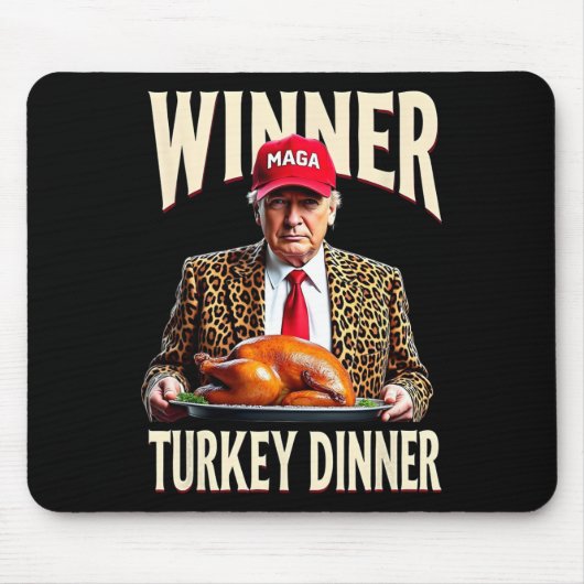 Gewinner Türkei Abendessen Funny Trump Mousepad (Vorne)