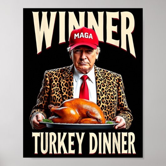 Gewinner Türkei Abendessen Funny Trump Poster (Vorne)