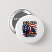 Gewinner Türkei Abendessen Funny Trump Thanksgivi Button (Vorne & Hinten)
