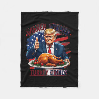 Gewinner Türkei Abendessen Funny Trump Thanksgivi Fleecedecke
