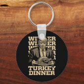 Gewinner Türkei Abendessen Funny Trump Thanksgivi Schlüsselanhänger (Vorderseite)