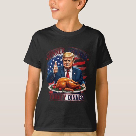 Gewinner Türkei Abendessen Funny Trump Thanksgivi T-Shirt (Vorderseite)