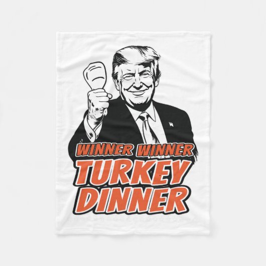 Gewinner Türkei Abendessen Funny Turkey Trump als Fleecedecke (Vorderseite)