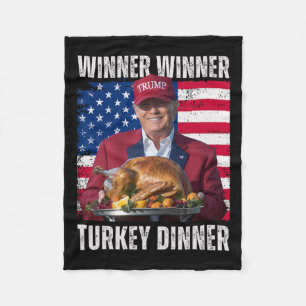Gewinner Türkei Abendessen Spaß Funny Trump als Ge Fleecedecke