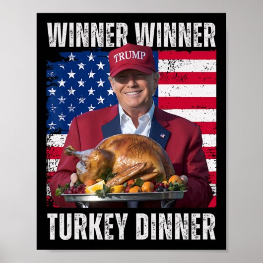 Gewinner Türkei Abendessen Spaß Funny Trump als Ge Poster (Vorne)