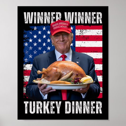 Gewinner Türkei Abendessen Spaß Funny Trump als Ge Poster (Vorne)
