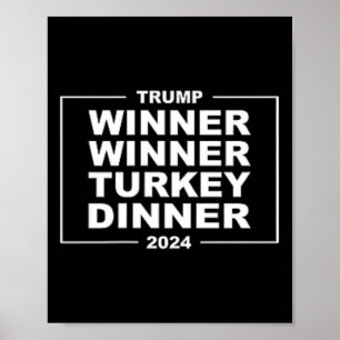 Gewinner Türkei Abendessen Trump 47 Sieg Danke Poster