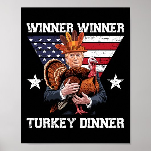 Gewinner Türkei Dinner Trump Erntedank Spaß Poster (Vorne)