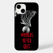 Gewinner verlassen nie Basketball Case-Mate iPhone Hülle (Rückseite)