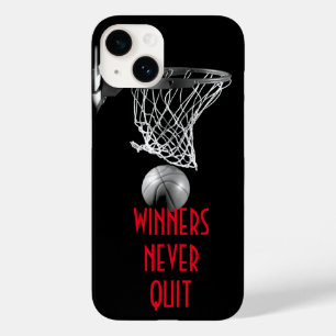 Gewinner verlassen nie Basketball Case-Mate iPhone 14 Hülle