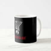 Gewinner verlassen nie Basketball Kaffeetasse (VorderseiteRechts)