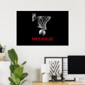 Gewinner verlassen nie Basketball Poster (Heimbüro)