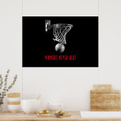 Gewinner verlassen nie Basketball Poster (Küche)
