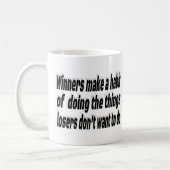 Gewinner verlieren Motivierend Angebot Kaffeetasse (Links)