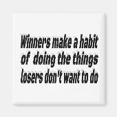 Gewinner verlieren Motivierend Angebot Magnet (Vorne)