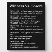 Gewinner Vs Losers Fotoplatte (Vorderseite)