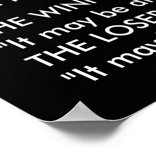 Gewinner Vs Losers Poster (Ecke)