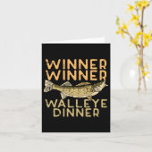 Gewinner Walleye Abendessen Funny Fisherman Men Karte (Gelbe Blume)