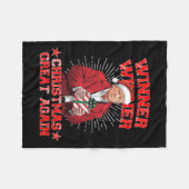 Gewinner Weihnachten Große Trump Funny Hu wieder Fleecedecke (Vorderseite (Horizontal))