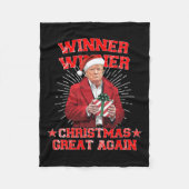 Gewinner Weihnachten Große Trump Funny Hu wieder Fleecedecke (Vorderseite)
