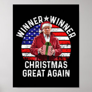 Gewinner Weihnachten Große Trump Funny Hu wieder Poster