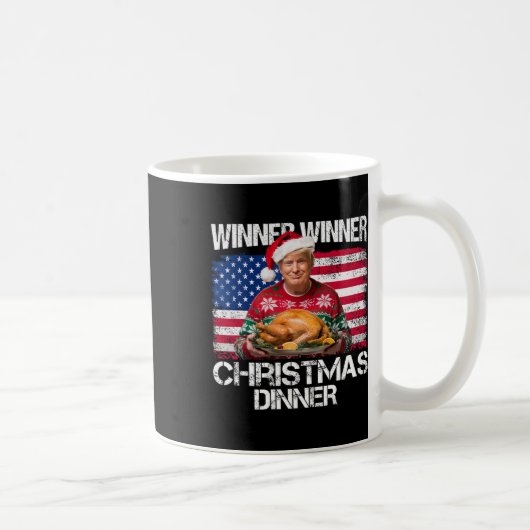 Gewinner Weihnachtsessen Abendessen Santa Funny Tr Kaffeetasse (Rechts)
