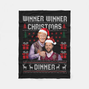 Gewinner Weihnachtsessen Abendessen Santa Trump Va Fleecedecke