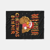 Gewinner Weihnachtsessen Abendessen Weihnachtsmann Fleecedecke (Vorderseite (Horizontal))