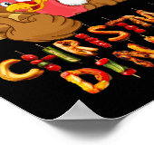 Gewinner Weihnachtsessen Abendessen Weihnachtsmann Poster (Ecke)