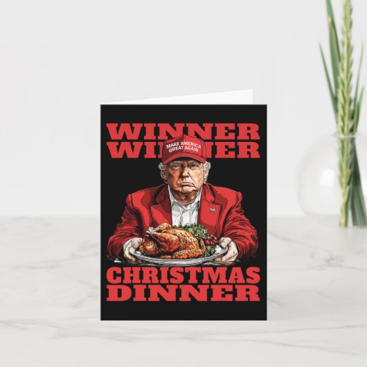 Gewinner Weihnachtsessen Funny Trump Xmas Sa Karte (Vorderseite)