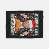 Gewinner Weihnachtsessen Spaß Funny Trump X Fleecedecke (Vorderseite (Horizontal))