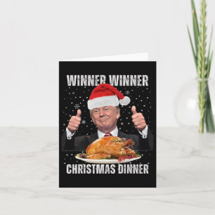 Gewinner Weihnachtsessen Spaß Funny Trump X Karte