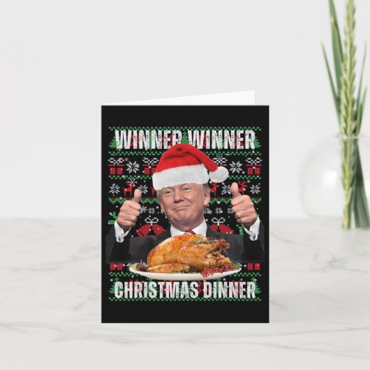 Gewinner Weihnachtsessen Spaß Funny Trump X Karte (Vorderseite)