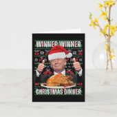 Gewinner Weihnachtsessen Spaß Funny Trump X Karte (Gelbe Blume)