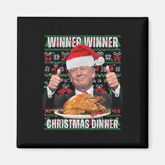 Gewinner Weihnachtsessen Spaß Funny Trump X Magnet (Vorne)