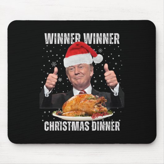 Gewinner Weihnachtsessen Spaß Funny Trump X Mousepad (Vorne)