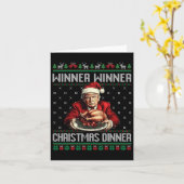 Gewinner Weihnachtsessen Weihnachtsessen Santa Tru Karte (Gelbe Blume)