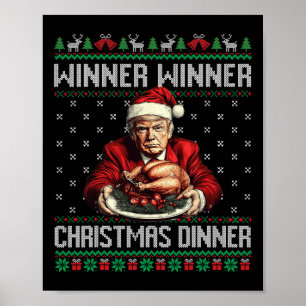 Gewinner Weihnachtsessen Weihnachtsessen Santa Tru Poster