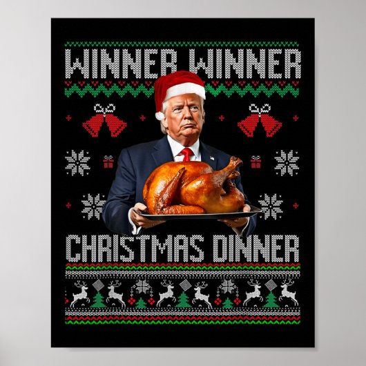 Gewinner Weihnachtsessen Weihnachtsessen Santa Tru Poster (Vorne)