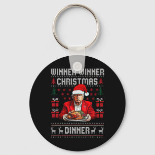 Gewinner Weihnachtsessen Weihnachtsessen Santa Tru Schlüsselanhänger