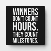 Gewinner zählen Meilensteine - Erfolg Motivierend Fotoplatte (Vorderseite)