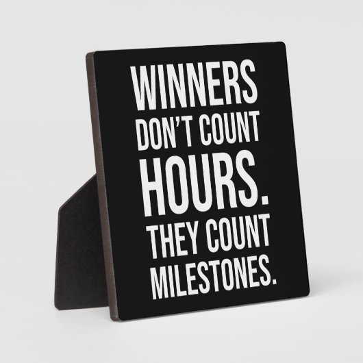 Gewinner zählen Meilensteine - Erfolg Motivierend Fotoplatte (Vorderseite)