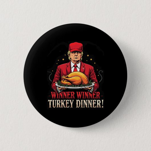 Gewinnerin Funny Sieger Türkei Dinner Trump Pjs Da Button (Vorderseite)