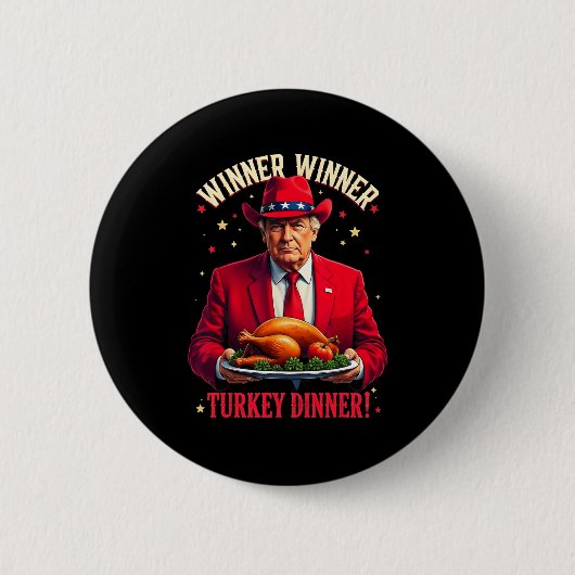 Gewinnerin Funny Sieger Türkei Dinner Trump Pjs Da Button (Vorderseite)