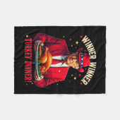 Gewinnerin Funny Sieger Türkei Dinner Trump Pjs Da Fleecedecke (Vorderseite (Horizontal))