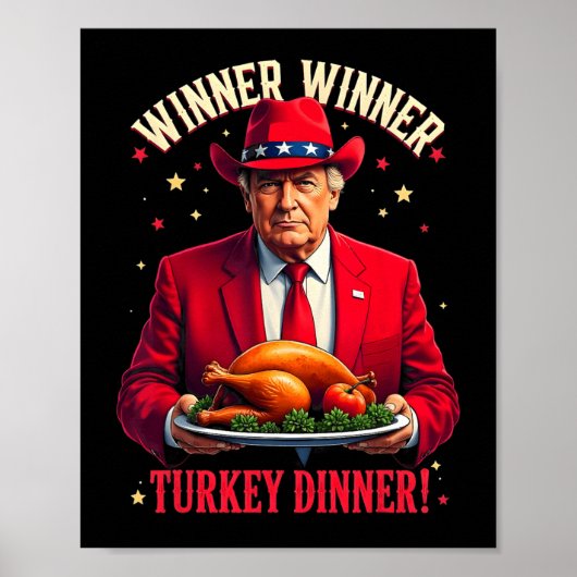 Gewinnerin Funny Sieger Türkei Dinner Trump Pjs Da Poster (Vorne)