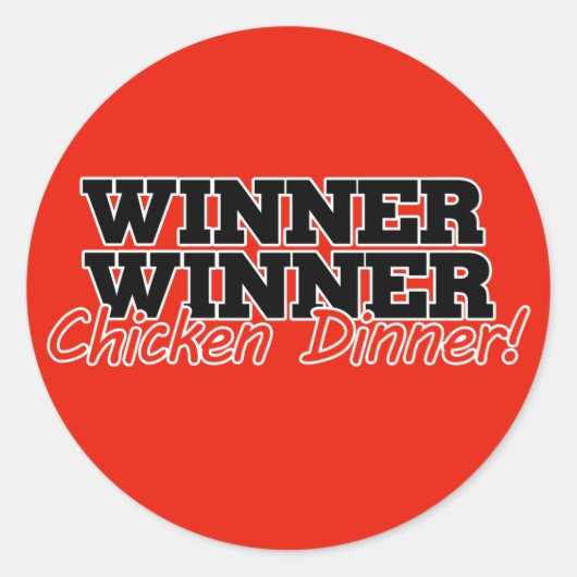 Gewinnerin Runder Aufkleber (Vorderseite)